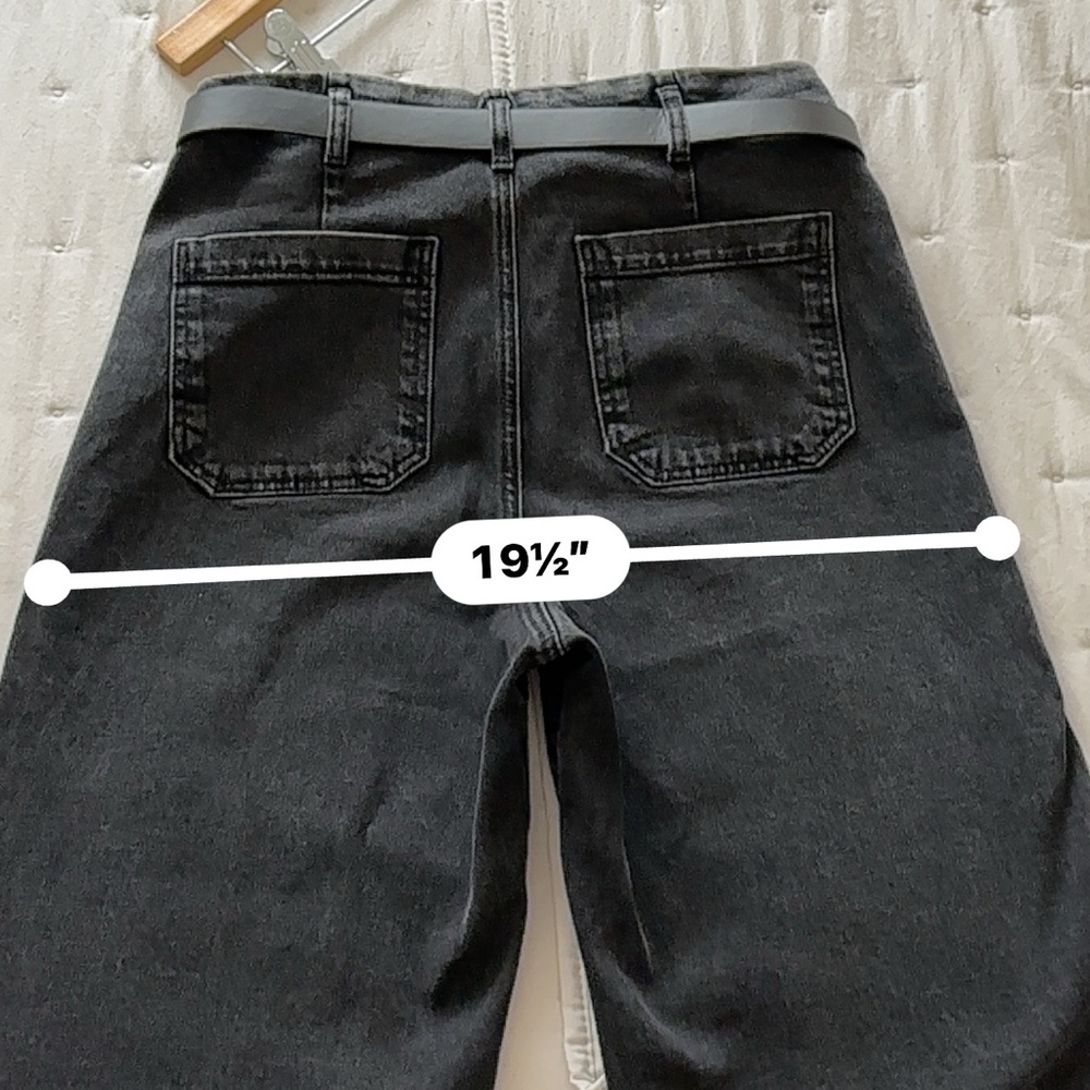 Zara Black Flare Wide-Leg Jeans - Picture 8 of 11